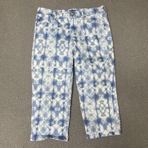 Chaps Mid Rise Capri Pants Womans 10/30 Maritime Blue Vintage Inspired